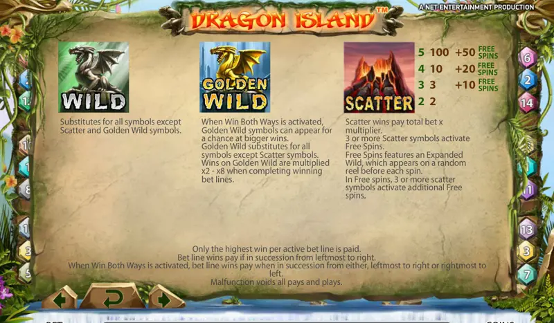 Uitleg Golden Wild Online Slot Dragon Island