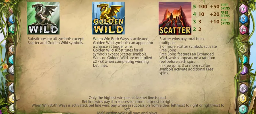 Uitleg Golden Wild Online Slot Dragon Island