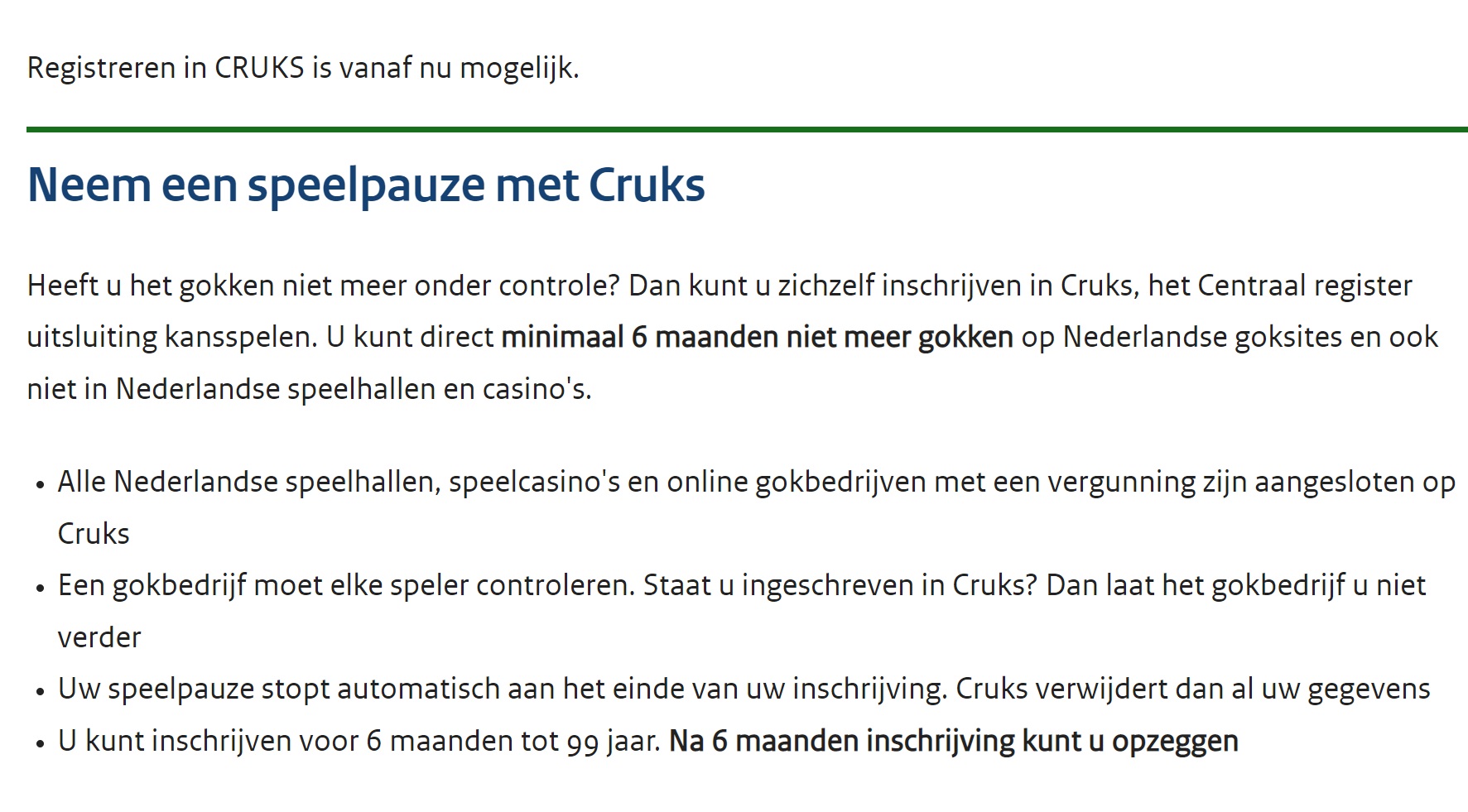 Registreren In CRUKS