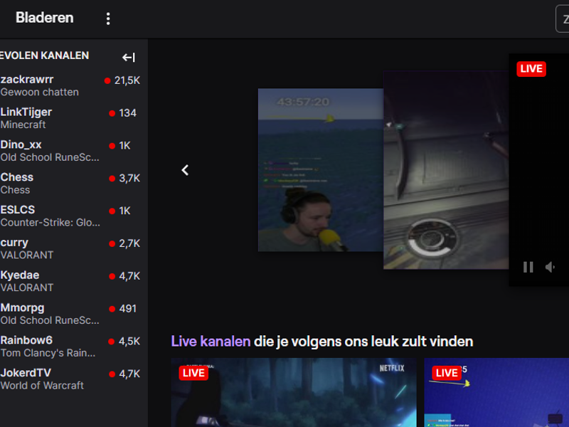 Frontpage Twitch.tv