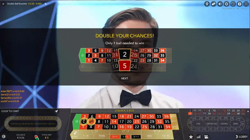Mr Green Double Ball Roulette
