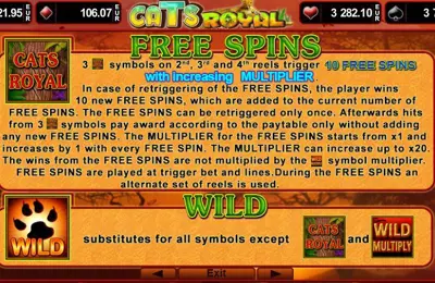 Uitleg Free Spins Online Slot Cats Royal