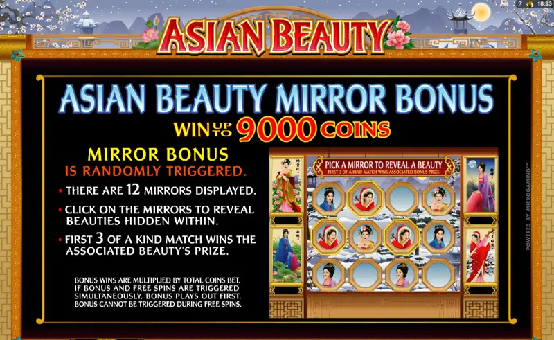 Asian Beauty Mirror Bonus Online Slot Asian Beauty