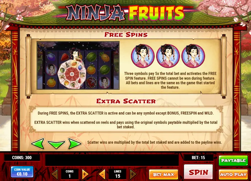Ninja Fruits Bonusgame