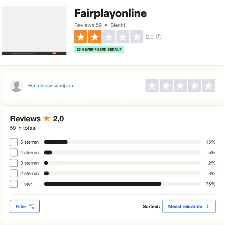 TrustPilot Fair Play Online