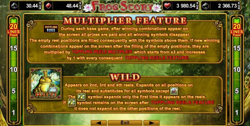 Uitleg Multiplier Feature Online Slot Frog Story