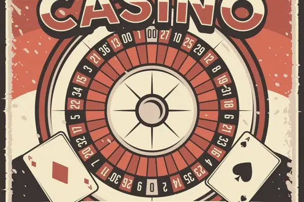 Worldwide Retro Vintage Illustration Graphic Of Casino Roulette Fit For Wood Poster Or Signage Vector