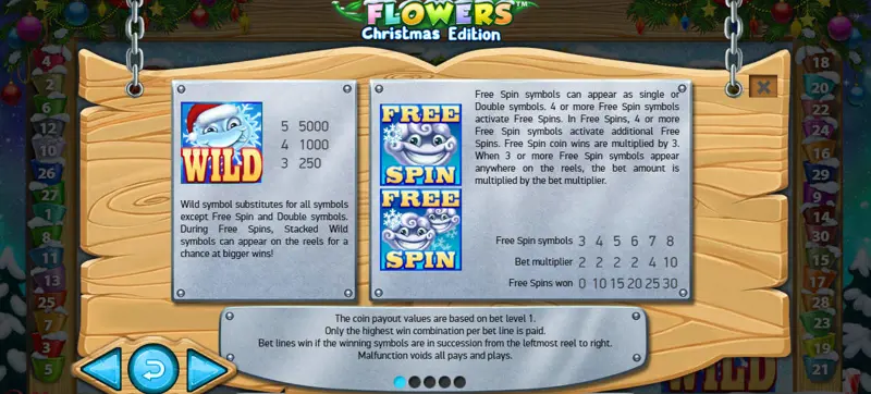 Uitleg Free Spins Online Slot Flowers Christmas Edition