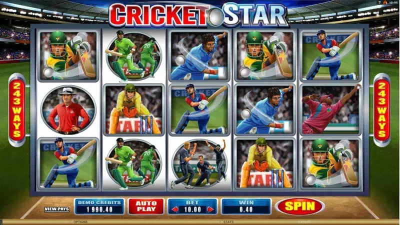 Gameplay Online Slot Cricket Star