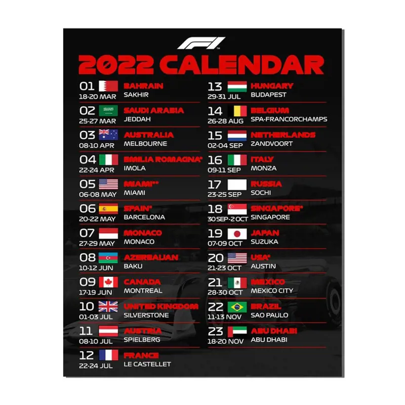 Formule 1 Kalender