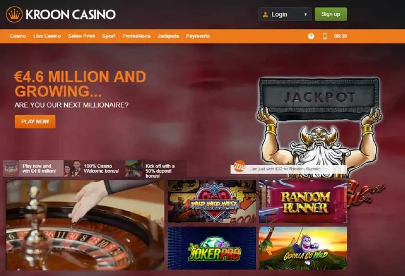 Startpagina Kroon Casino