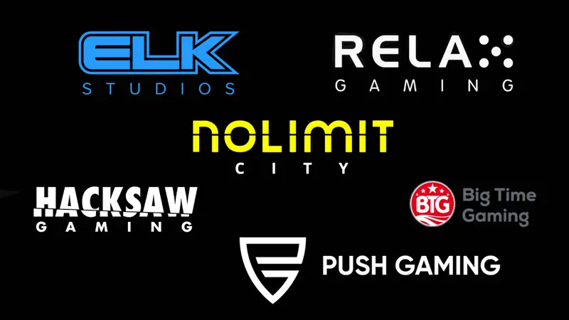 Favoriete Spelleveranciers push gaming relax gamig elk studio BTG hacksaw gaming