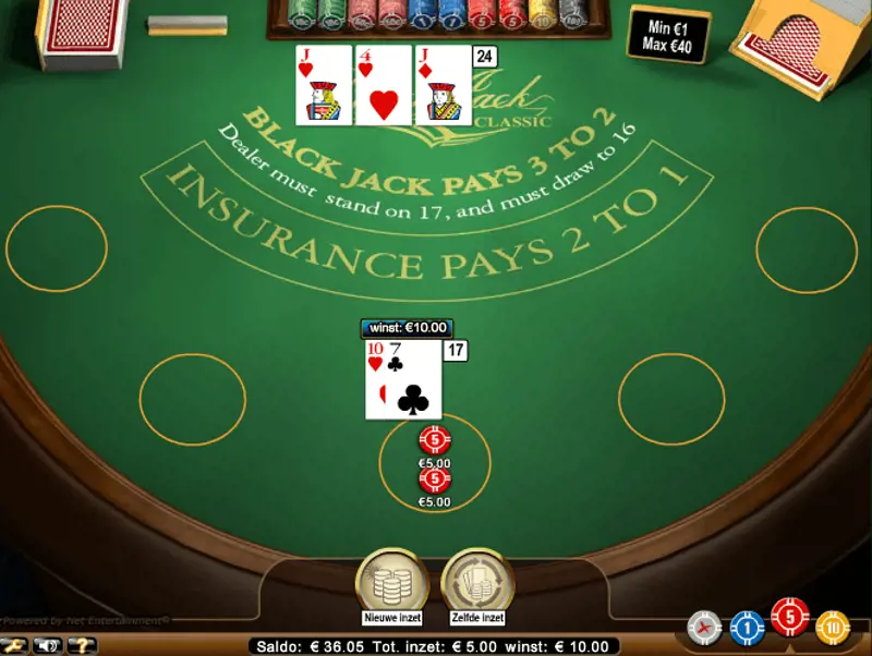 Blackjack Bij Poder Casino
