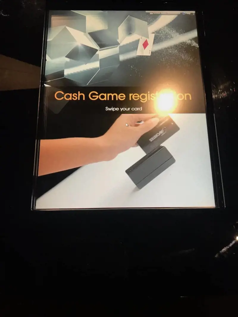 Cash Game Registration