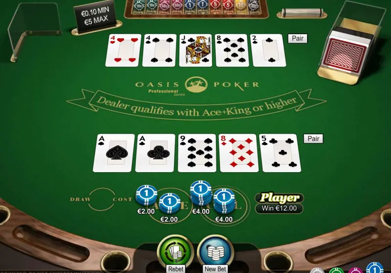 Winnende Hand Tafelspel Oasis Poker