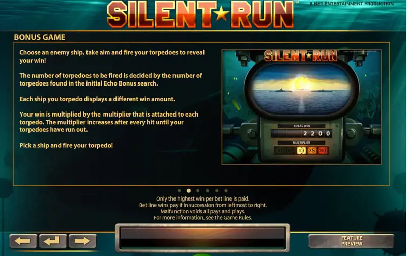 Uitleg Bonus Game Online Slot Silent Run