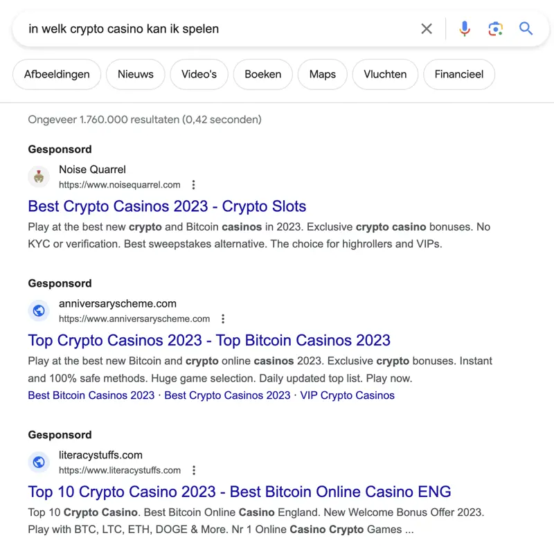 Google Crypto casino