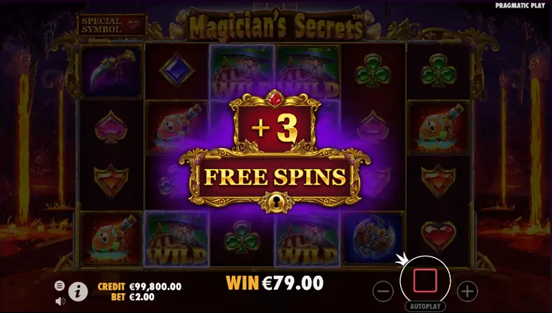 Extra Free Spins Magicians Secret