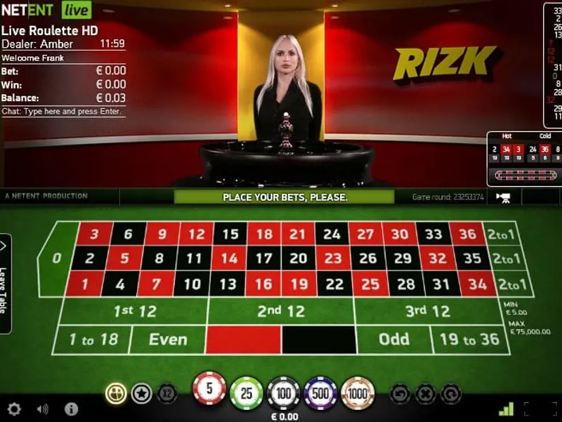 Live Rizk Casino Roulette