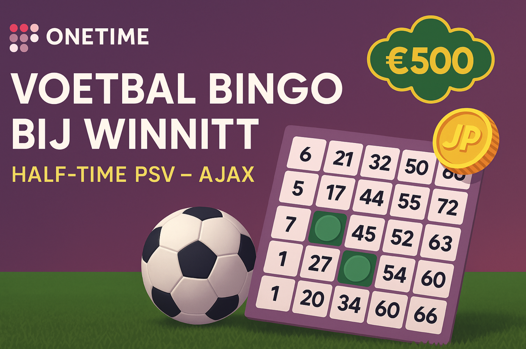 Voetbal Bingo bij Winnitt | Onetime.nl