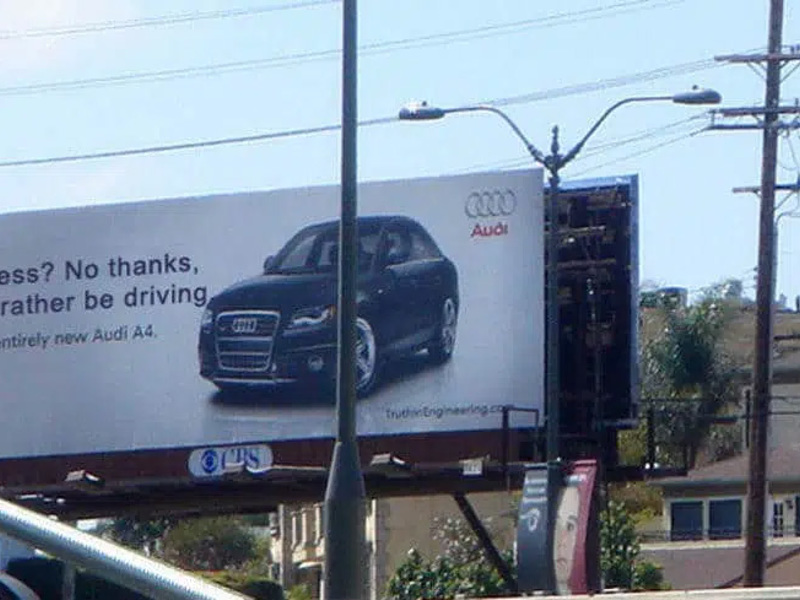 Ambush Marketing Audi Chess Billboard