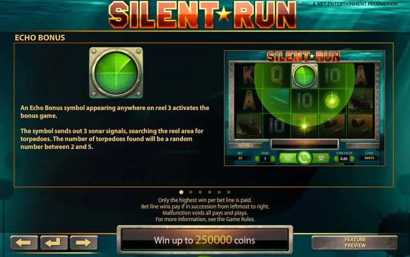 Uitleg Echo Bonus Online Slot Silent Run