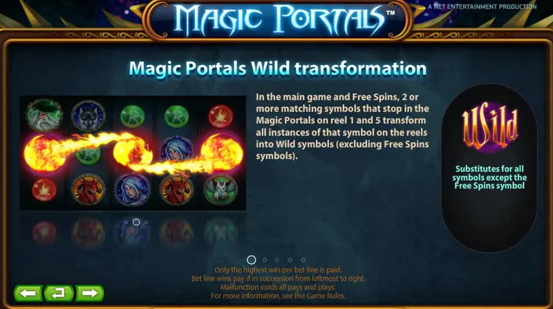 Uitleg Wild Feature Online Slot Magic Portals