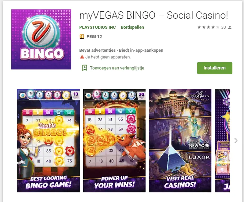 Myvegas Bingo Playstore