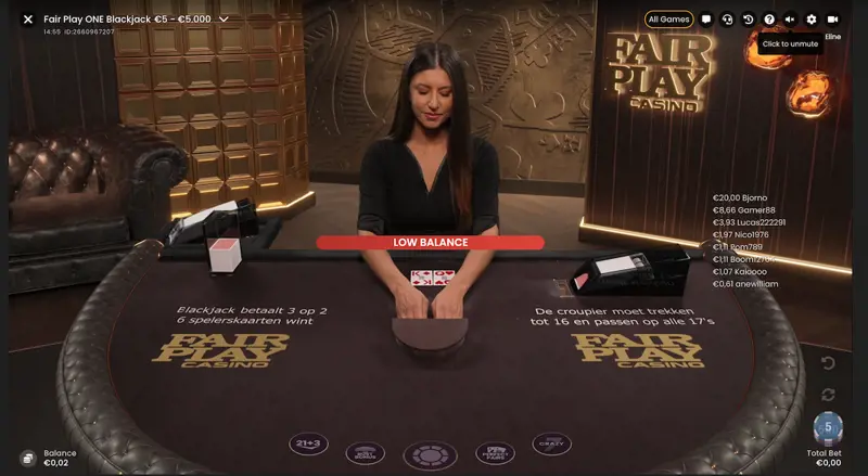 Blackjack Bij Fair Play Online