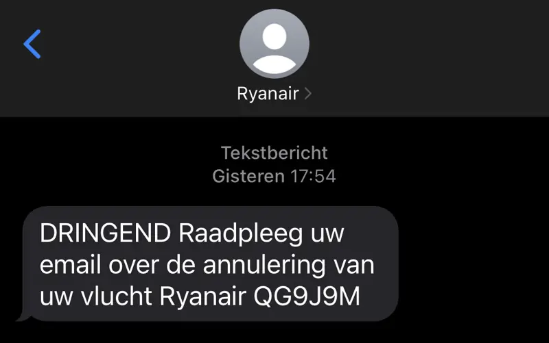 Ryanair Annulering