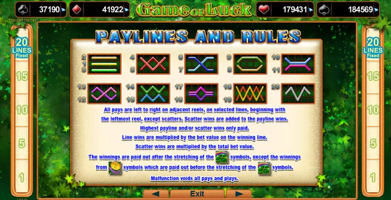 Paylines Online Slot Game Of Luck