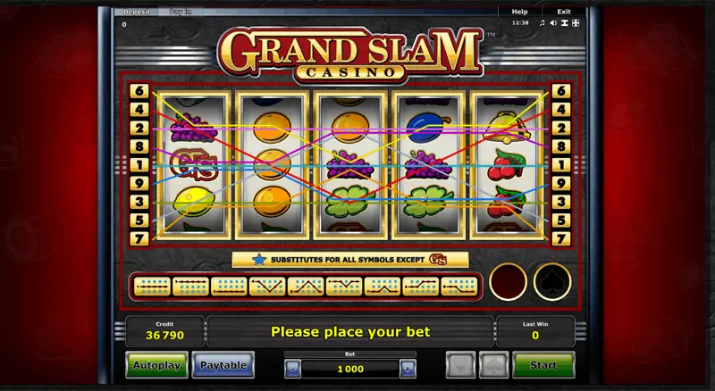 Winlijnen Grand Slam Casino