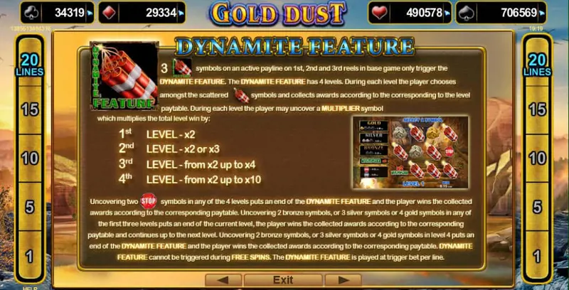 Uitleg Dynamiet Bonus Online Slot Gold Dust