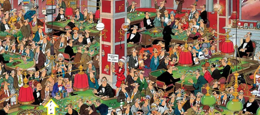 Casino Cartoon En Puzzel Door Jan Van Haasteren 1985