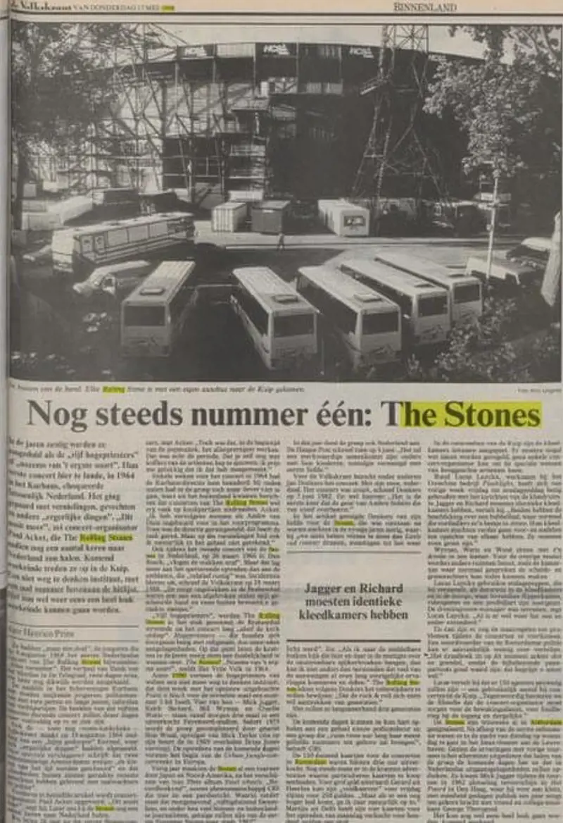 Rolling Stones 1990 Volkskrant