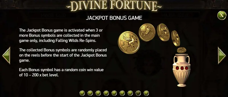 Jackpot Bonus Game Online Slot Divine Fortune