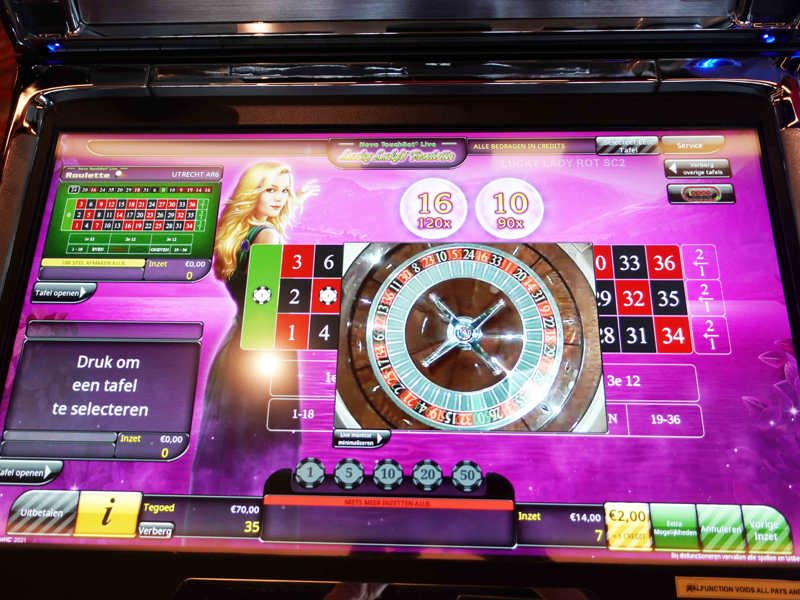 Lucky Lady's Roulette multipliers