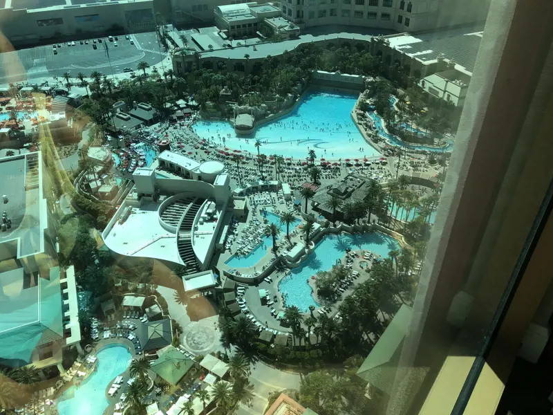 Uitzicht Op Zwembaden In Vegas
