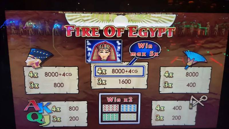 Fire Of Egypt Big Win