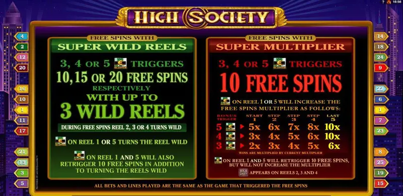 Uitleg Free Spins Features Online Slot High Society