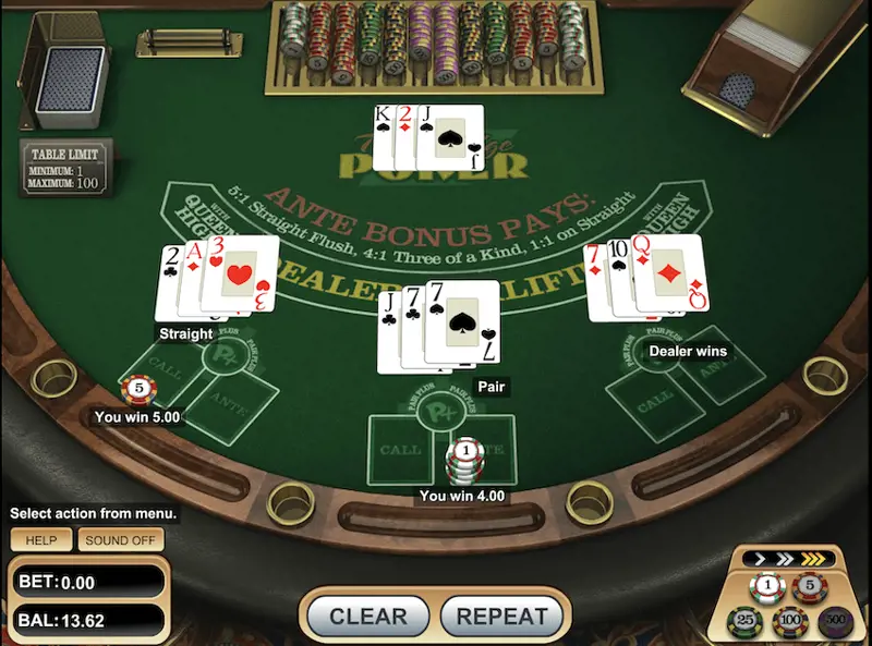 Handen Bij Triple Egde Poker